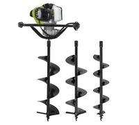 Tarière thermique à essence 43cm³ Moteur 1.6CV + 3 Forets Acier 100/150/200mm Longueur 730mm VITO