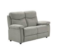 TARIFA - Canapé 2 Places Fixe Gris Clair Tissu Waterproof