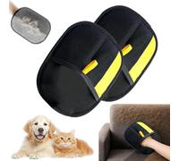 Tarifa Tarifa Lot de 2 gants d'épilation électrostatiques réutilisables pour chats et chiens, gants de toilettage double face, pour nettoyer les poils de canapé et de tapis
