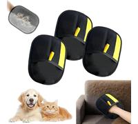 Tarifa Tarifa Lot de 3 gants d'épilation électrostatiques réutilisables pour chats et chiens, gants de toilettage double face, pour nettoyer les poils de canapé et de tapis