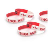 TARIFA UNITED Bracelets en silicone avec drapeau de l'Angleterre - Décorations de fête de football - Décorations de fête - Petit drapeau de l'Angleterre - Bracelet en silicone avec croix de George