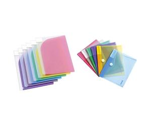 Tarifold 12 Pochettes Porte-documents Double De Présentation Format A4 ou A3-6 couleurs x2 & Fr 510259- Sachet de 6 Pochettes Enveloppes Porte-documents, Format A5, Plastique PP, 6 couleurs