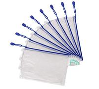TARIFOLD 8 Pochettes à Zip A5 Bleues PVC 509021 235 x 165 mm