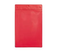 Tarifold Es 162003- Lot de 10 porte-documents magnétiques de signalisation A4 vertical pour étagères, conteneurs sacs magnétiques - couleur rouge