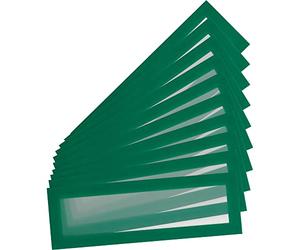 Tarifold Es 195205 - Pack de 10 cadres magnétiques porte-titres A5/A4 - pour étiquettes (55 x 210 mm de long) - Magneto PRO pour tableaux magnétiques, couleur verte