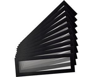 Tarifold Es 195207 - Lot de 10 cadres magnétiques porte-titres A5/A4 - pour étiquettes (55 x 210 mm de long) - Magneto PRO pour tableaux magnétiques, couleur noire