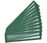 Tarifold Es 195215 - Pack de 10 cadres magnétiques porte-titres A4/A3 - (55 x 297 mm) Magneto PRO pour tableaux magnétiques, couleur verte