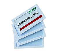 Tarifold Fr 194852- Lot 4 Cadres d’identification dos Adhésif permanent, Plaque Porte-nom porte, Porte-références, 80 x 45 mm- Blanc (Lot 4 pcs)