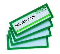 Tarifold Fr 194865- Lot 4 Cadres d'Identification Dos Adhésive Permanent, Porte-Nom Adhésive, Porte-Références, 120 X 45 mm- Vert (Lot 4 pcs)