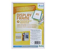 Tarifold Fr 194872- Cadre d'identification Porte Affiche documents A5 avec dos adhésive permanent, cadre rigide Blanc (Lot 1 pc)