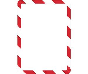 Tarifold Fr 194923 -Lot 2 Magneto Sécurité, Pochettes Cadres d'affichage Consignes de Sécurité A4, Dos entièrement Magnétique, Cadre Couleur Rouge/Blanc (Lot de 2)