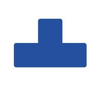 Tarifold Fr 197301- Lot 10 Symboles Adhésif de Marquage au Sol - Forme "T" 150 X 50mm - Bleu (Lot 10 pcs)