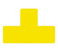 Tarifold Fr 197304- Lot 10 Symbole Adhésif de Marquage au Sol - Forme "T" 150 X 50mm - Jaune (Lot 10 pcs)