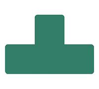 Tarifold Fr 197305- Lot 10 Symbole Adhésif de Marquage au Sol - Forme "T" 150 X 50mm - Vert (Lot 10 pcs)
