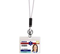 Tarifold Fr 200432- Badge d’identification visiteur Antimicrobien Sterifold, Transparent 90x65mm (Lot 10 pcs)