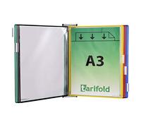Tarifold Fr 413109 - Support Kit Mural document Tarifold métal, 10 pochettes A3 assorti, Présentation documents