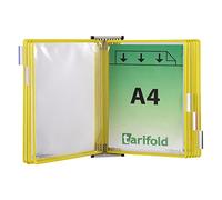 Tarifold Fr 414104 - Support Kit Mural document Tarifold métal, 10 pochettes A4 Jaune, Présentation documents