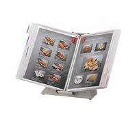 Tarifold Fr 434152 - Présentoir de table| Kit Pupitre Antimicrobien Sterifold, 10 pochettes A4 pour Consultation et Présentation des documents, Cadre Blanc