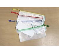 Tarifold Pochettes PVC zippées 509049 - Lot de 8 format chéquier, couleurs assorties