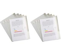 Tarifold Fr 510711- Sachet de 5 Pochettes Porte-Documents A4 Plastique Transparent, Enveloppes avec Fermeture Scratch, Transparent (Lot de 2)