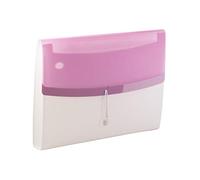 Tarifold Fr 511328- Trieur Extensible 13 Compartiments A4 avec Onglets et Fermeture élastique, Classeur Documents A4 à Soufflets, Color Dream blanc/lila