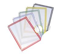 Tarifold Panneaux de visualisation en film rigide DINA4 rouge avec 5 onglets amovibles 50 mm sans reflet Quantité:1