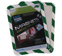 Tarifold Pochettes-Cadre Magneto Safety A4 Vert / Blanc Lot De 2