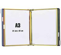 Tarifold Pupitre de présentation A3 avec 10 poches - noir