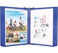 tarifold Système de plaques pochettes murales 414901 DIN A4 bleu avec 10 plaques pochettes