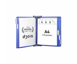 Tarifold Technic Wall Affichage Unit avec 5 Clip-on Index onglets et 10 Pochettes A4 Bleu Ref 414101