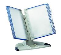 TARIFOLD - toffice Orbital nature, 360 degrés, 10 poches A4 PP gris, Socle rotatif, concultation à 360 degrés, livré avec 10 poches, A4 en PP grises, système de b