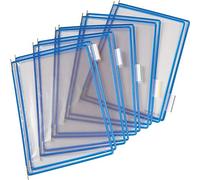 TARIFOLD - ttechnic Poches à pivots, format A4, noir Paquet de 10 poches A4 à pivots en PVC, poches renforcées par un fil d'acier recouvert d'une gaine de couleur