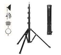 TARION Lampe Trépied Aluminium Trépied Lumière Trépied Charge 8kg pour Studio Photographie Extérieure Anneau Lumière Flash Light avec Sac, Hauteur Max. 180cm