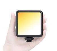 TARION Lampe vidéo LED pour caméra - Mini éclairage de caméra Portable Bicolore sur caméra vidéo à intensité Variable 2500-7000K 1800mAh Lampe de vlogging Rechargeable avec 3 Lampes Froides LPL-01