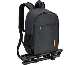 TARION Petit Sac à Dos Appareil Photo - Sac Photo DSLR Professionnel avec Housse Pluie Imperméable Compartiment Ordinateur Sac Photographie Compact Noir TB-S
