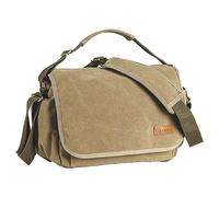 TARION RS-01 Sac à Bandoulière Photo avec Grande Capacité de 1 Caméra dslr +3 Objectifs et pour Tablette, Smartphone Sac de Photographie en Toile Imperméable en Style Rétro - Khaki