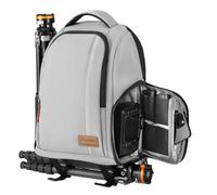 TARION TB-02 Sac a Dos Photo Ordinateur Sac Appareil Photo Compact pour Appareil Photo avec Laptop 15" Résistant aux Intempéries avec Housse de Pluie (gris)