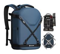 TARION sac à dos pour appareil photo étui pour appareil photo avec coque rigide antichoc résistant à l'eau et à l'abrasion sac pour appareil photo avec compartiment pour ordinateur portable TRH Bleu