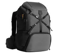 TARION Sac à dos pour appareil photo - Grand sac à dos 2 en 1 pour appareil photo étanche avec compartiment pour ordinateur portable 15,6'' et sangles d'extensionreflex Gris