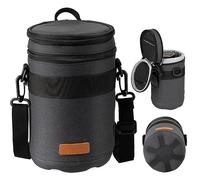 TARION Sac d'objectif Pochette d'objectif avec Fond à Coque Dure, Sac de Protection d'objectif d'appareil Photo Antichoc et Hydrofuge pour objectifs (M)