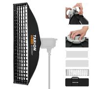 TARION Softbox Installation Rapide Bowens - 30x120cm Boîte à lumière rectangulaire Pliable avec Grille pour Photographie Professionnelle SQ-30120F SOFTBEAM