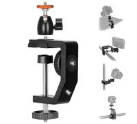TARION Support de Table Support de caméra avec vis 1/4" pour caméras à éclairage annulaire Support de Bureau en Forme de L Support de Clip pour la Diffusion en Direct de la Photographie (TR-C)