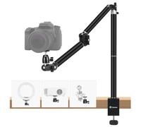 TARION Support de Caméra de Bureau en Plongée - Bras Articulé Robuste avec Rotule, Pince C et Vis 1/4'' pour Photographie TKA01-L (Version Améliorée)