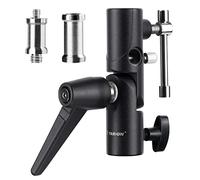 TARION Support de Flash H Type 2 Sections 180°Réglable Adaptateur pour Flash Softbox Parapluie 1/4" 3/8" Support de Lumière Trépied Monopode