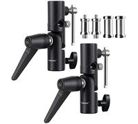 TARION Support de flash pour appareil photo Support de lumière pivotant inclinable de type H Support de parapluie en métal Adaptateur de support de boîte à lumière Réglable à 180 °