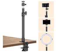 TARION Support de Table Support de caméra avec vis 1/4" pour caméras à éclairage annulaire Support de Bureau en Forme de L Support de Clip pour la Diffusion en Direct de la Photographie