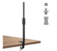 TARION Support de lumière de Bureau avec vis 1/4"3/8" pour éclairage annulaire Support de Table en Forme de L Support de Clip réglable 14-25in / 35-64cm pour la Diffusion en Direct de la Photographie