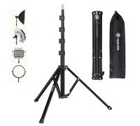 TARION Support d'éclairage de studio 190 cm, trépied pliable portable en aluminium pour éclairage photographique, réflecteur, parapluie, boîte à lumière (FL2009)