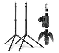 TARION Support d'éclairage de Studio - Support d'éclairage Pliable 2 x 2 m, trépied de Photographie léger en Aluminium avec Sac de Transport pour réflecteur Flash, Parapluie, softbox (FLS-20Tx2)