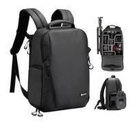TARION TR-L Sac à dos pour appareil photo Sac pour appareil photo étanche avec compartiment pour ordinateur portable 14 '' Sac à dos professionnel de grande capacité avec housse de pluie